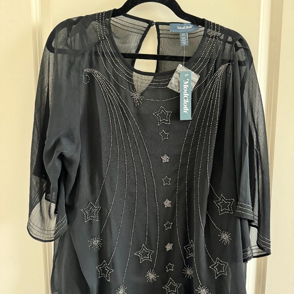 Modcloth Beaded Blouse